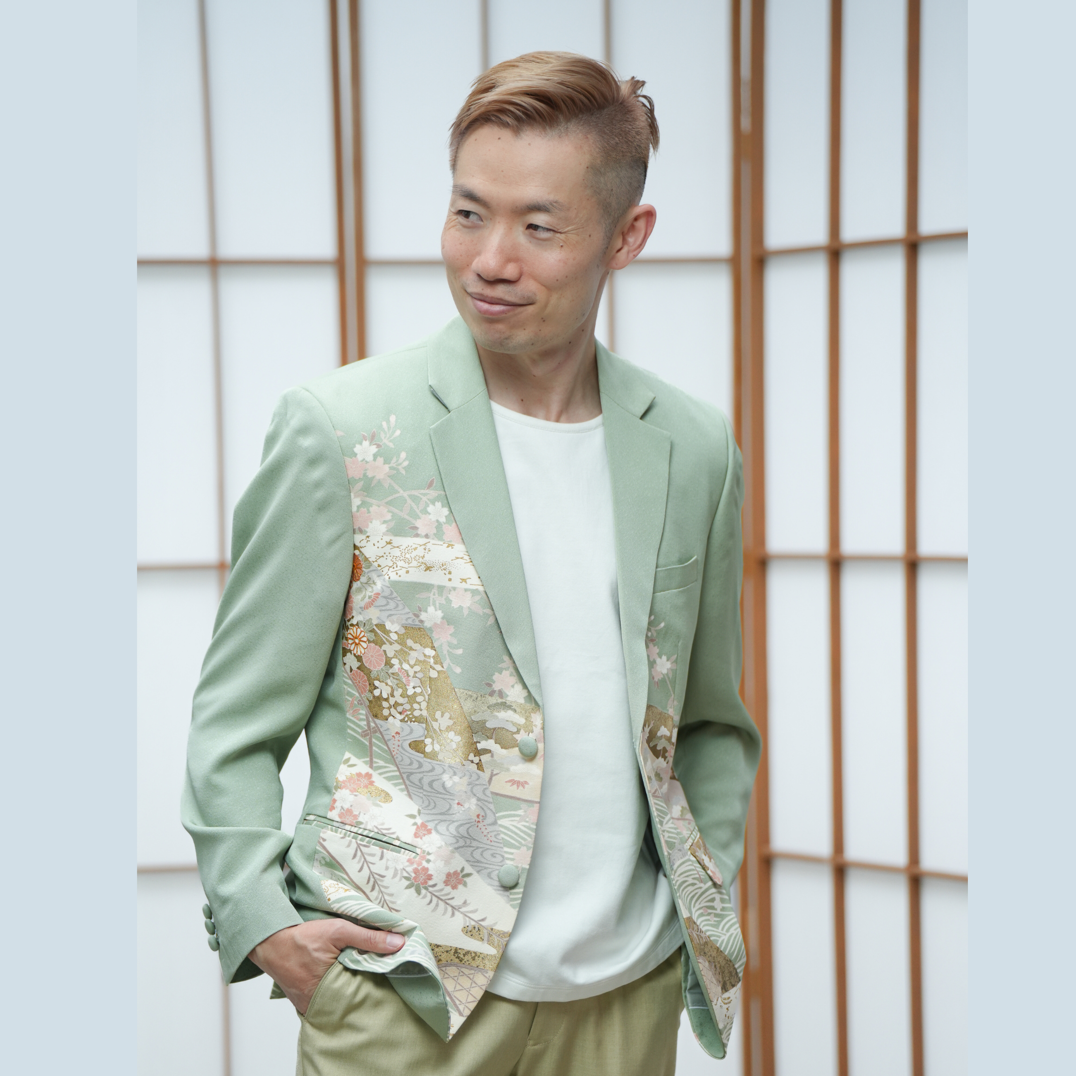 Premium On-hand item: Men's Suit Green | L | MS7071H