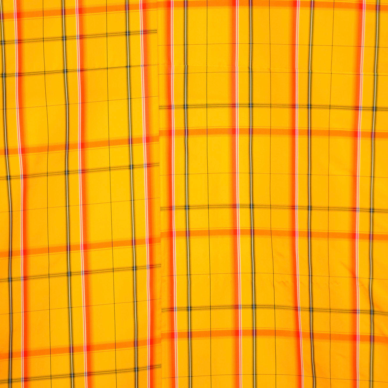 Premium Oshima Fabric: 0818_02 | Saffron Linework