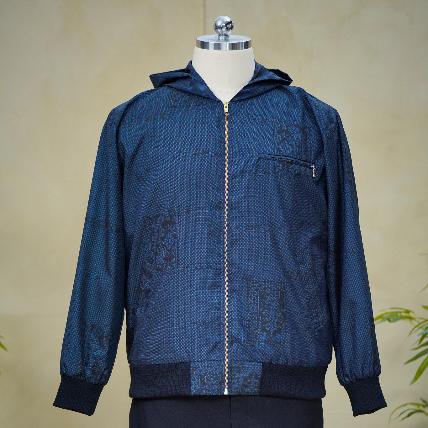 Premium On-hand: Blue Loose Fit Oshima Men's Bomber Jacket | LBJ8248| L