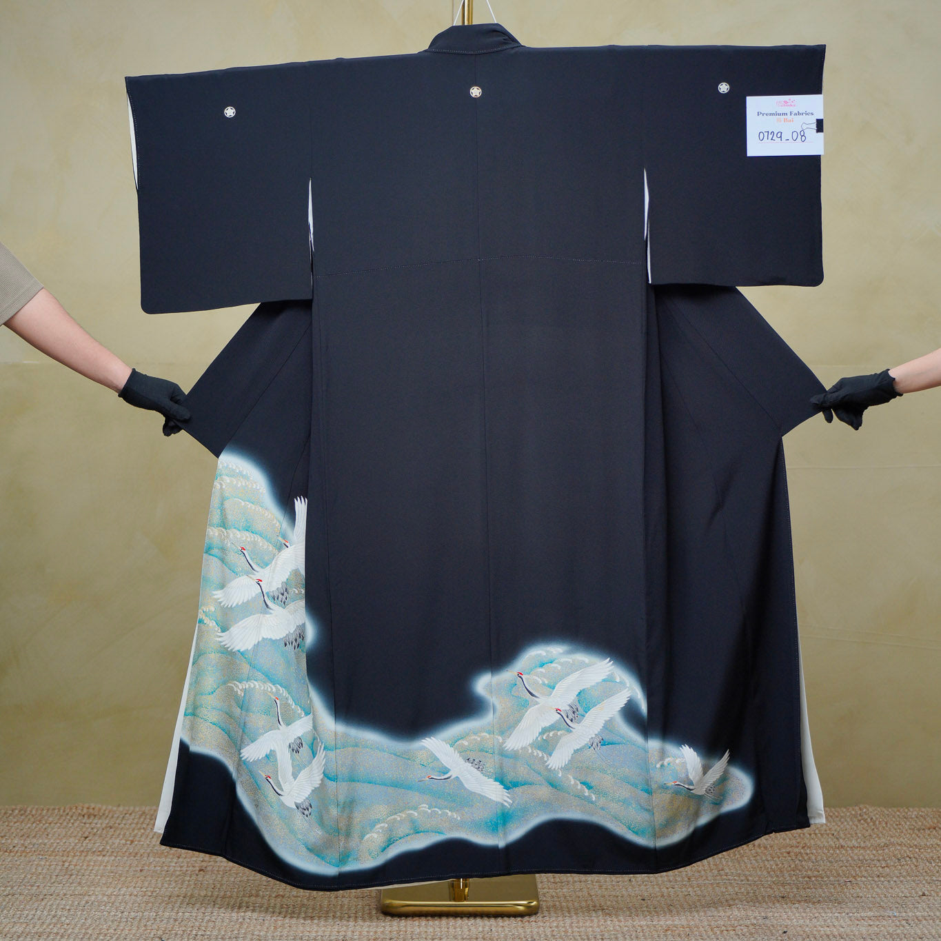 Premium Chiku Fabric: 0729_08 | Black