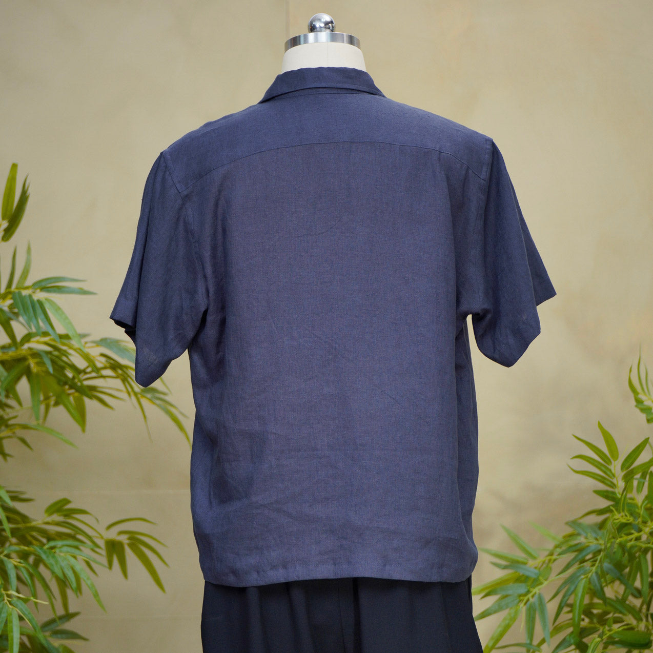 Premium On-hand: Blue Men's Linen Polo | Large | LP8440H