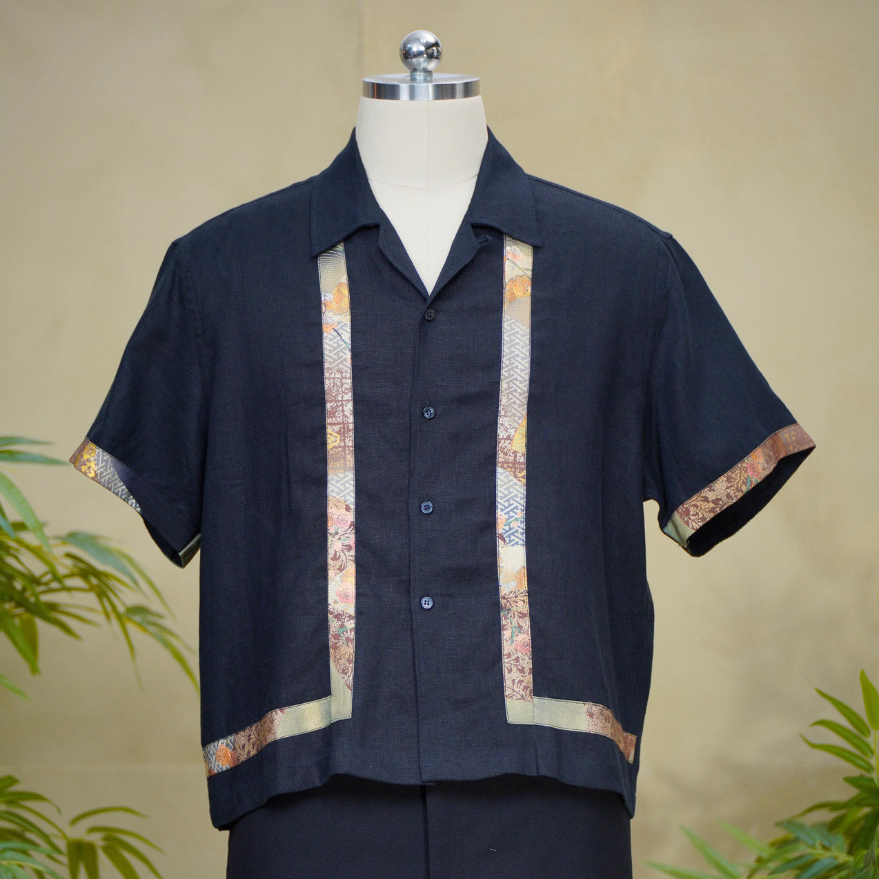 Premium On-hand: Black Men's Linen Polo | Large | LP7220H