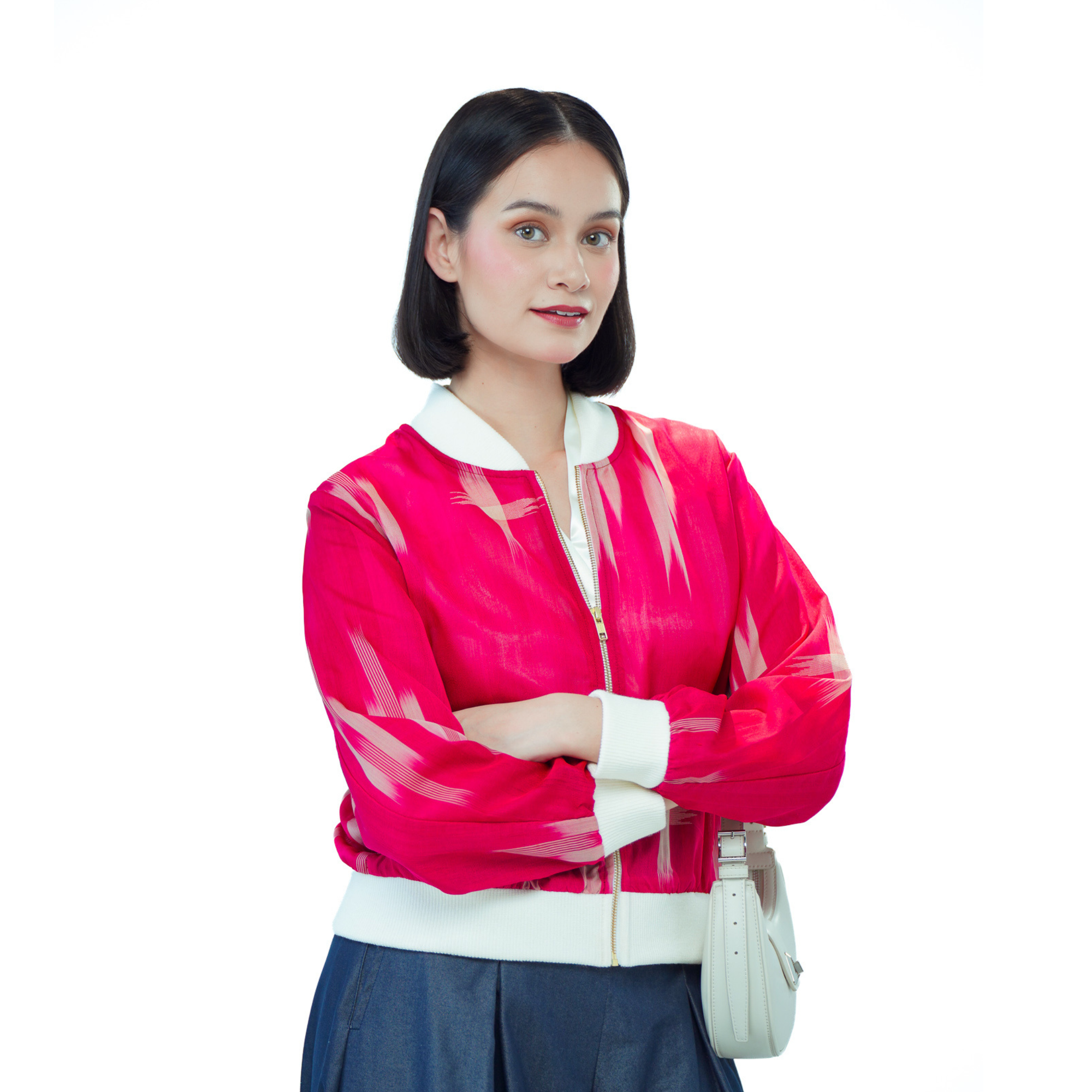 Premium On-hand: Red see-through Bomber Jacket | BJ7733M | XLB