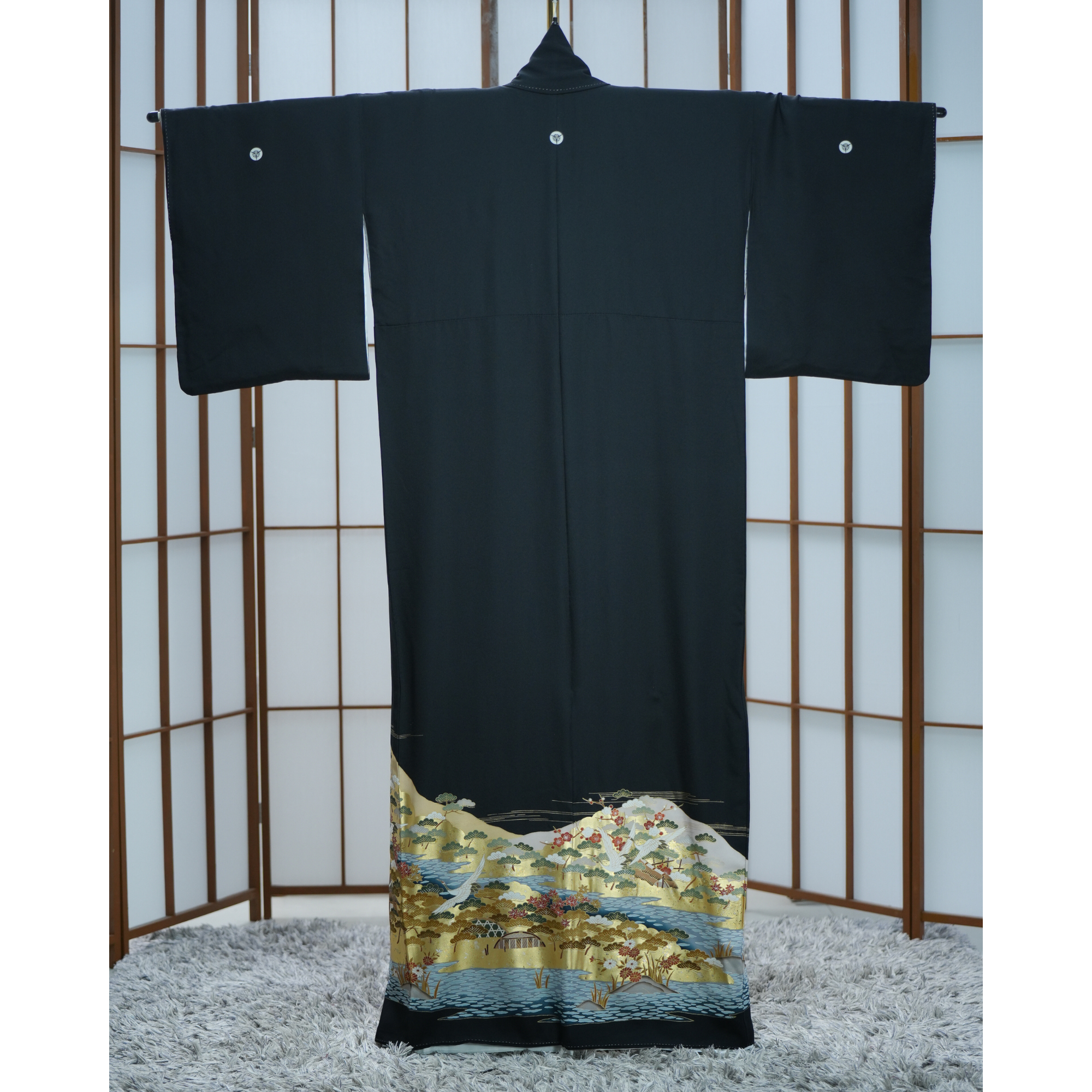 Premium Fabric SHO: 0316-19 - Black gold elegance