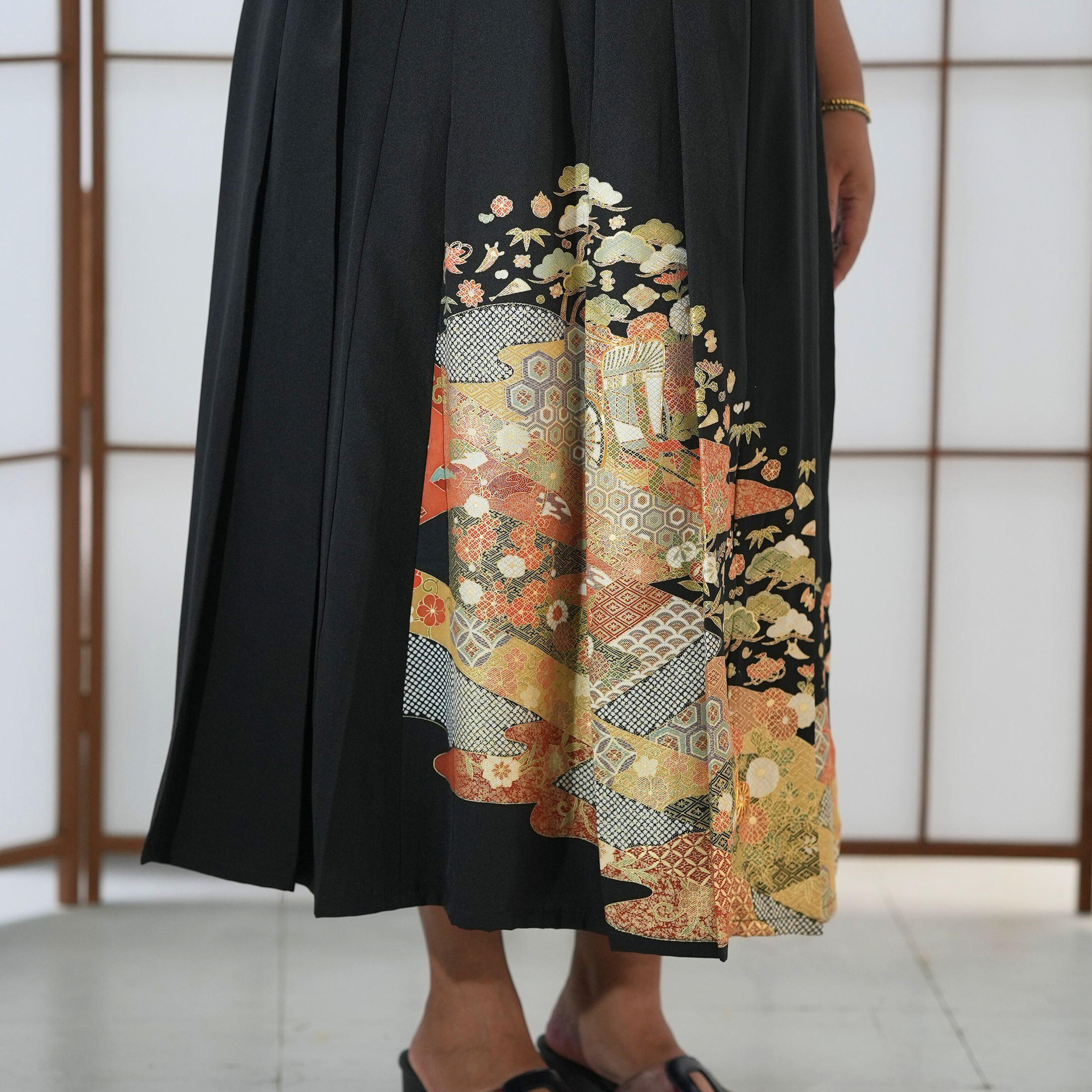 Premium On-hand: Black Hanbok Skirt | 2P | HS7015