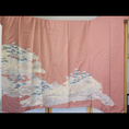 Load image into Gallery viewer, Sakura Collection Fabric: AP9-05 Salmon Colored Village with Gold Specks
