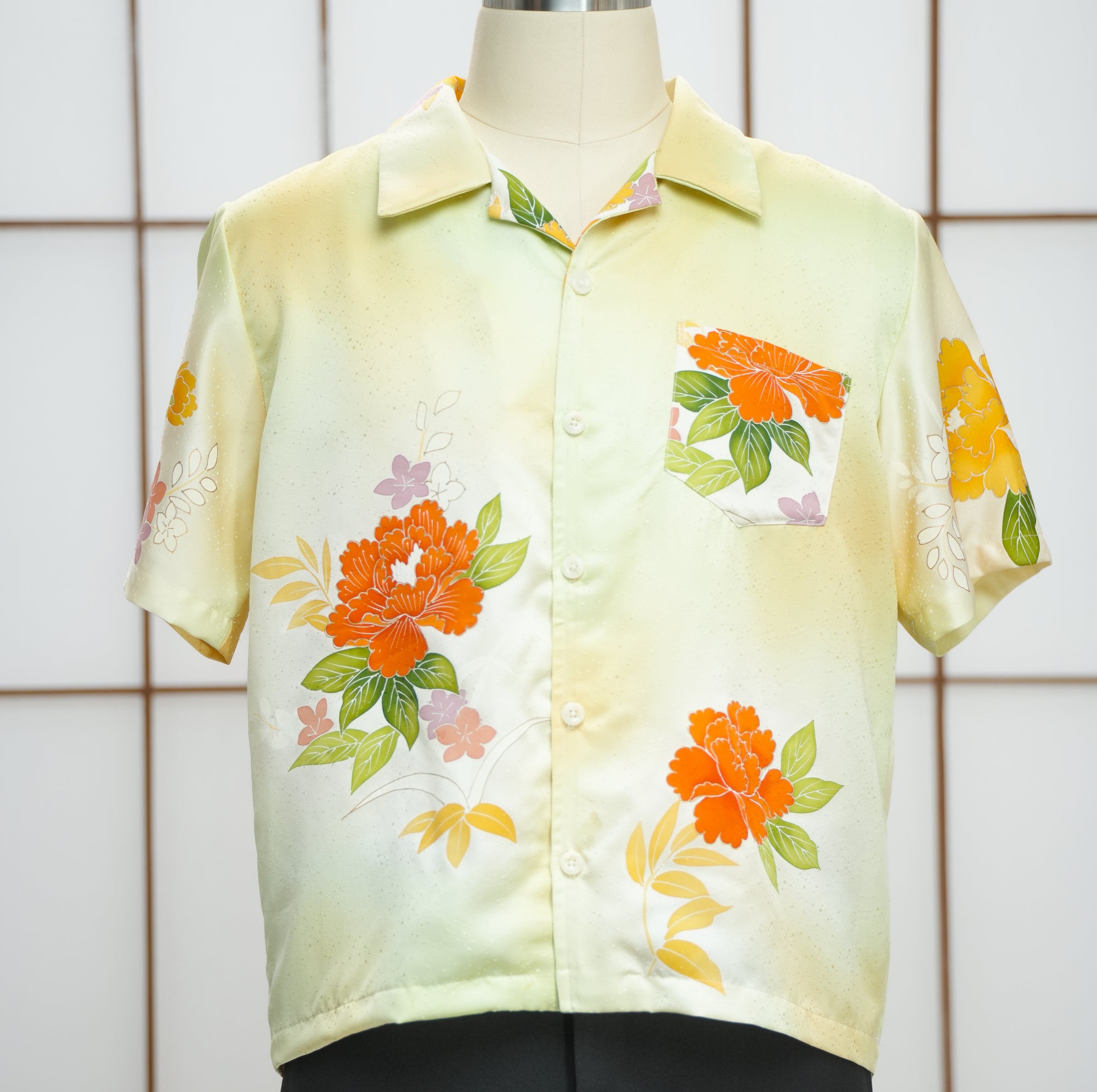On-hand: Cream Aloha shirt | L | AS7475M