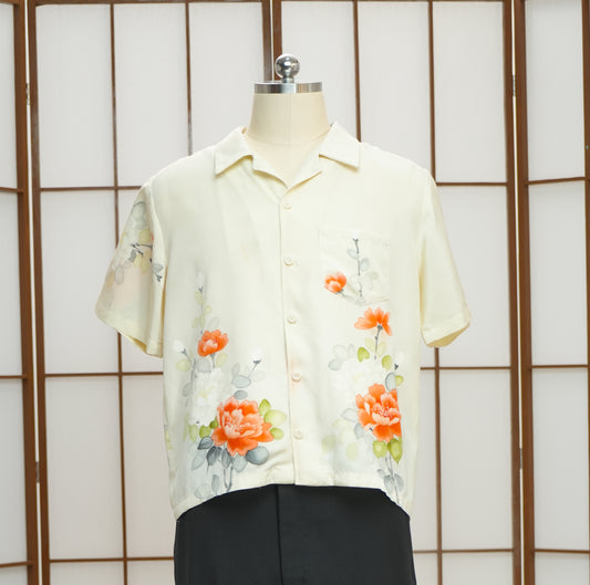 On-hand: Cream Aloha shirt | L | AS7474M