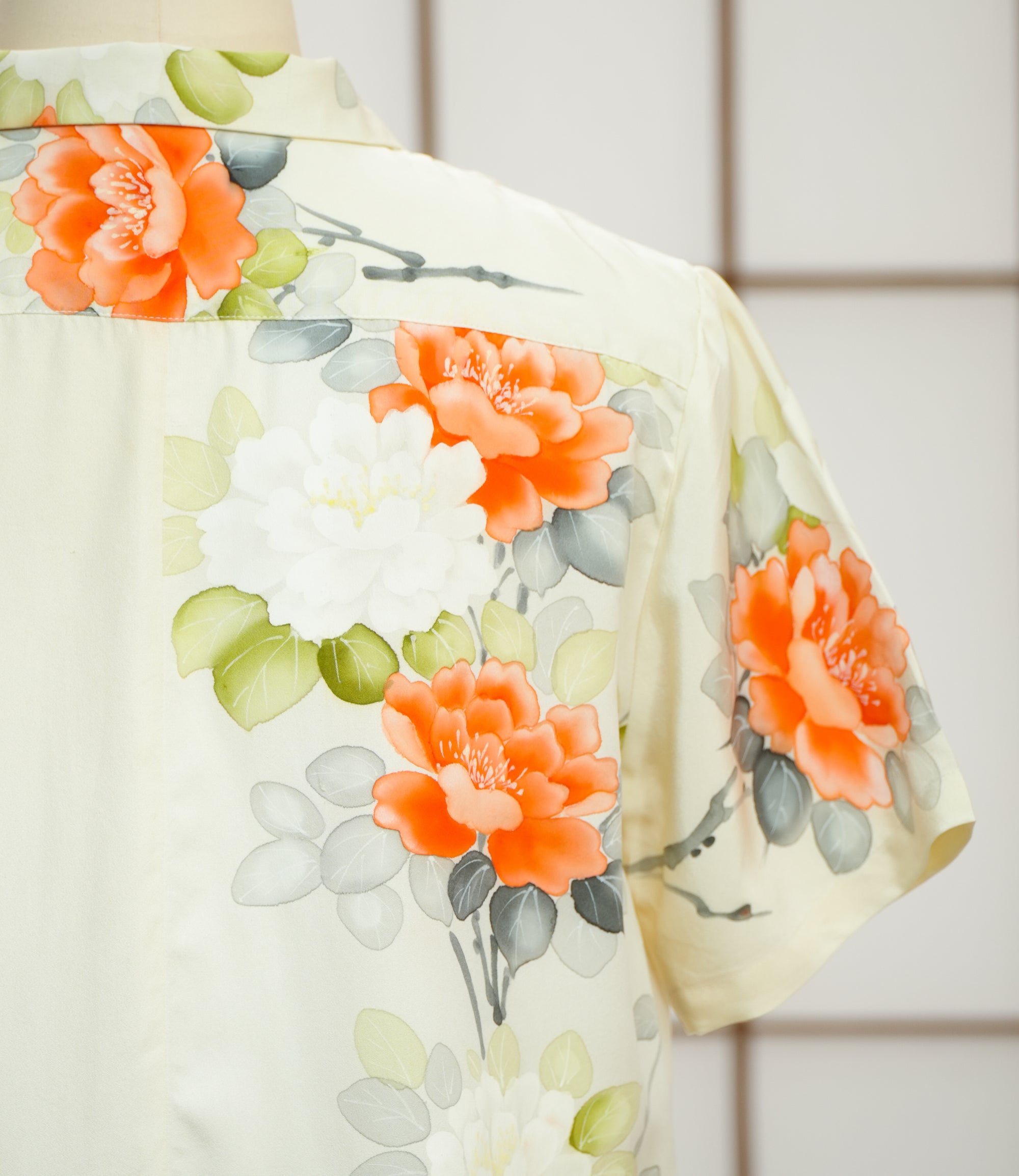 On-hand: Cream Aloha shirt | L | AS7474M