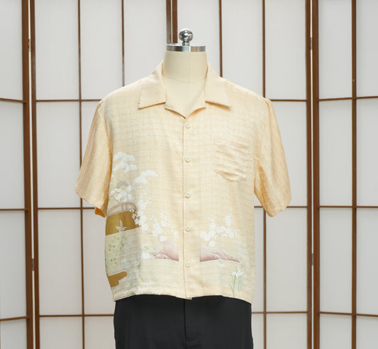 On-hand: Cream Aloha shirt | 2XL | AS7476M