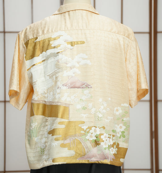 On-hand: Cream Aloha shirt | 2XL | AS7476M