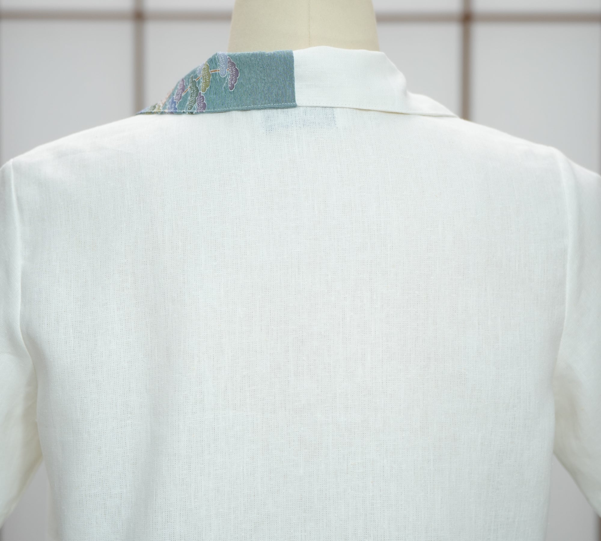 On-hand: Linen Cropped Polo | HPP7480A | Blue (L)