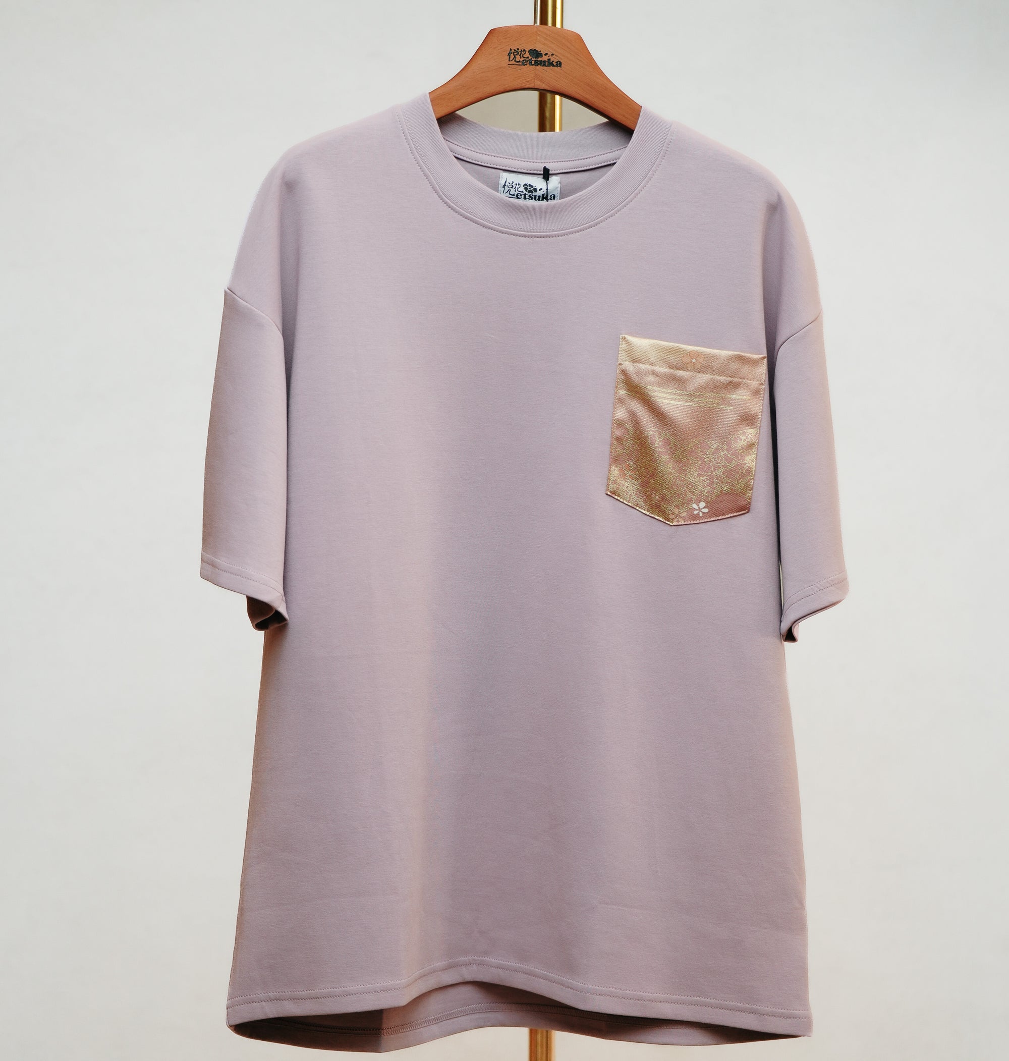 Premium On-hand: Pink Men’s patchwork shirt | M | TS7271A