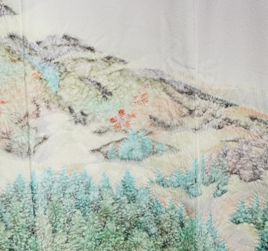 Chiku Fabric: 0416-20 | Beautiful nature (Yuzen painting!)