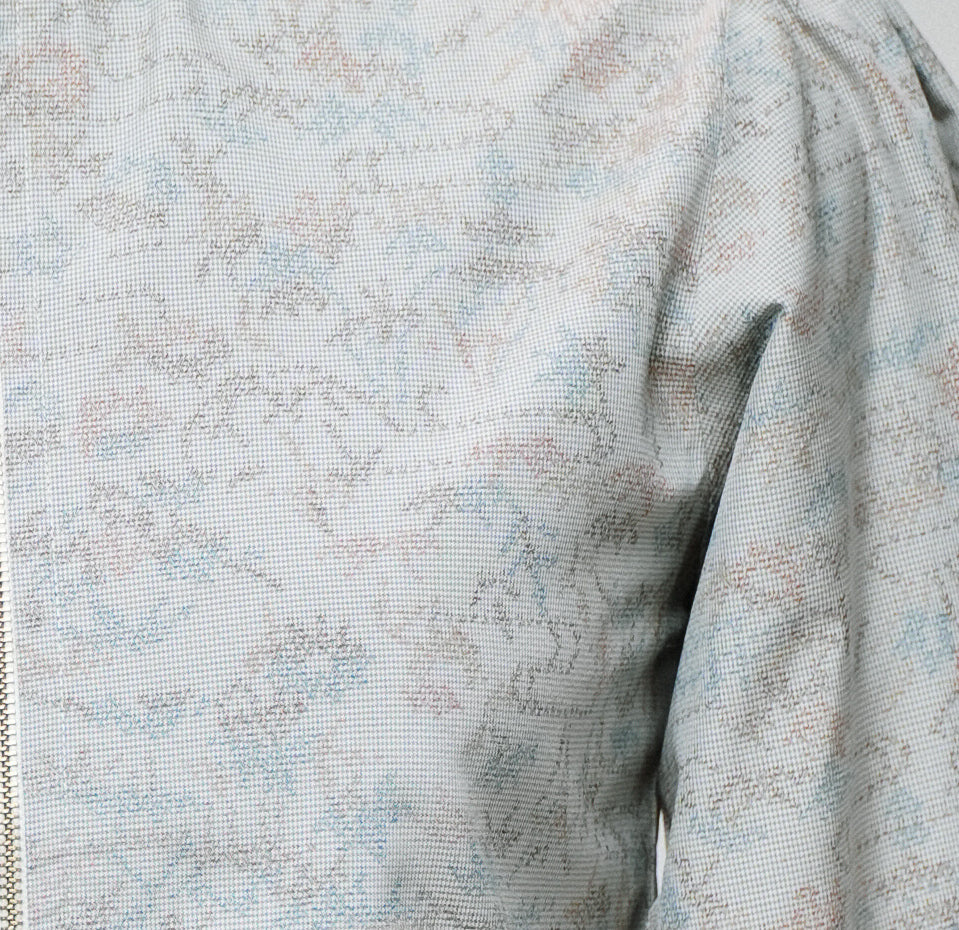 On-hand item:  Gray floral Puffer Jacket | PJ7491A