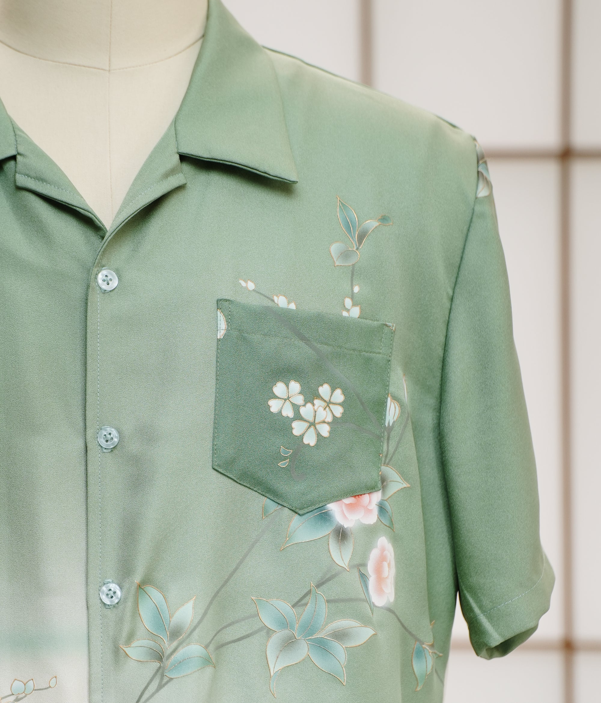 On-hand: Green Aloha shirt | XL | AS7517M