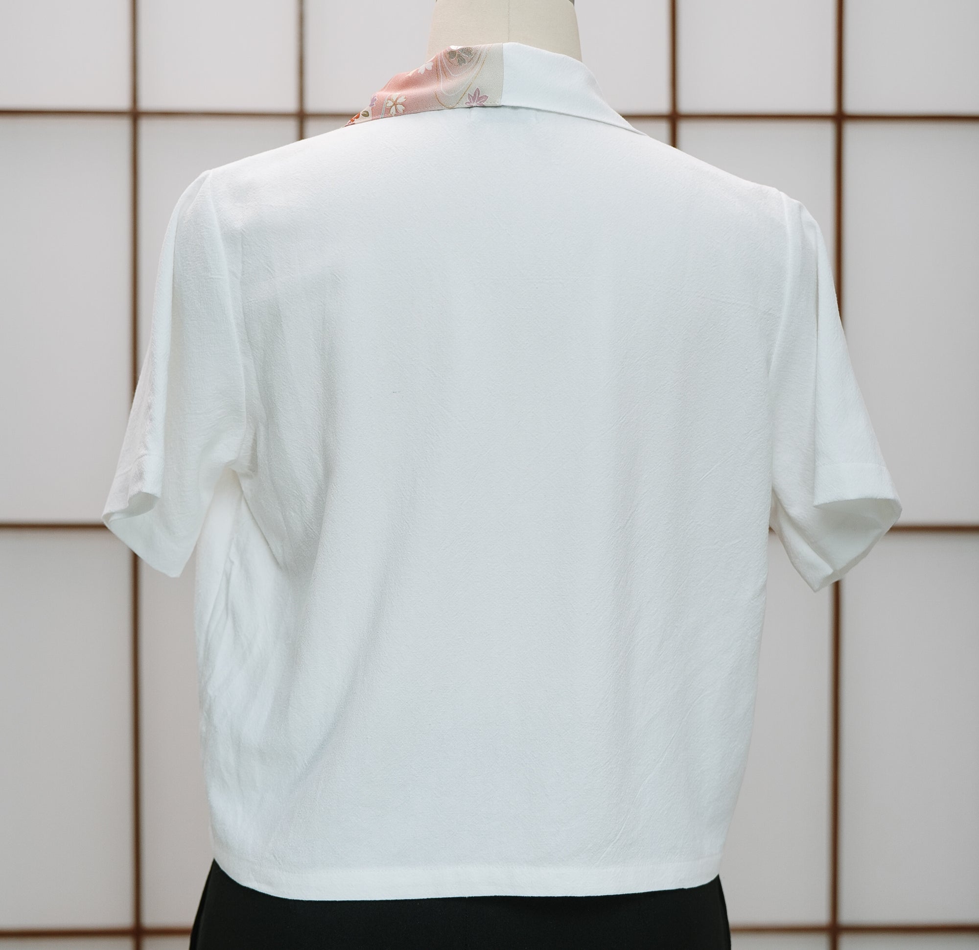 On-hand: Linen Cropped Polo | LCP7537A | Pink (L)