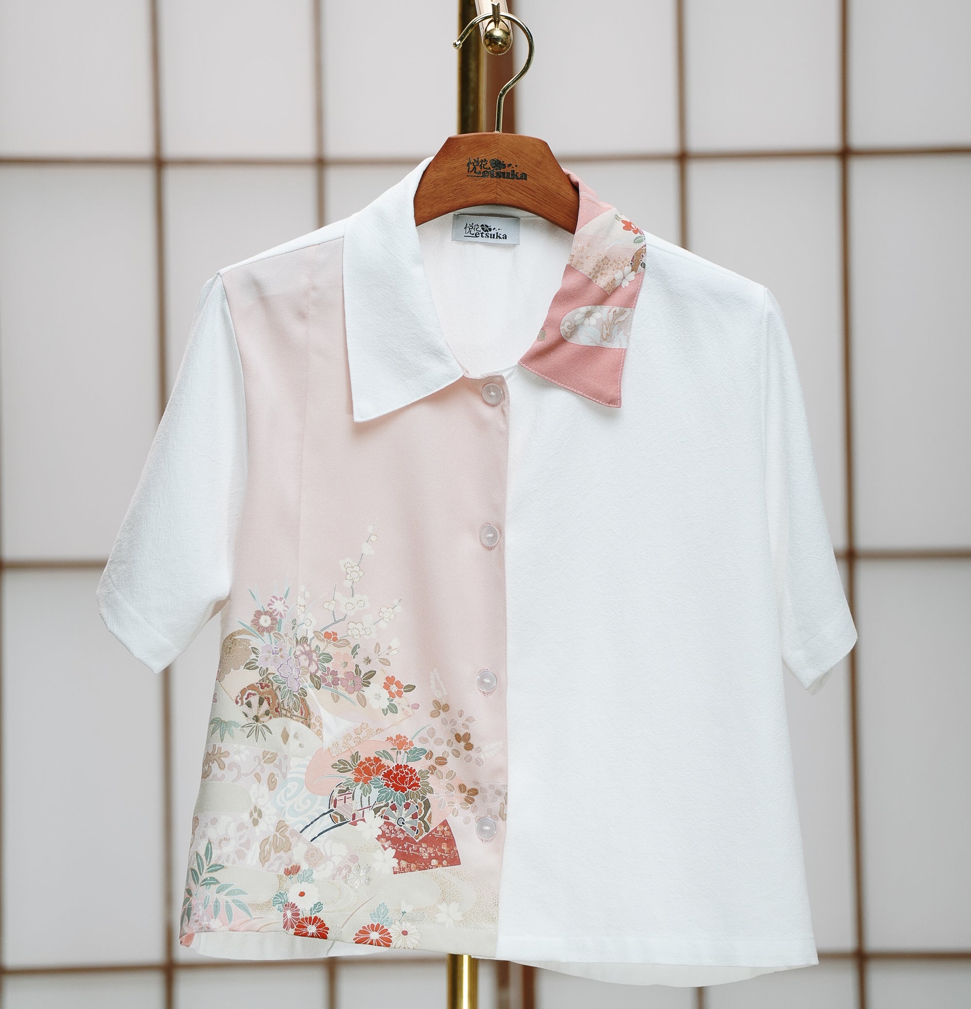 On-hand: Linen Cropped Polo | LCP7537A | Pink (L)