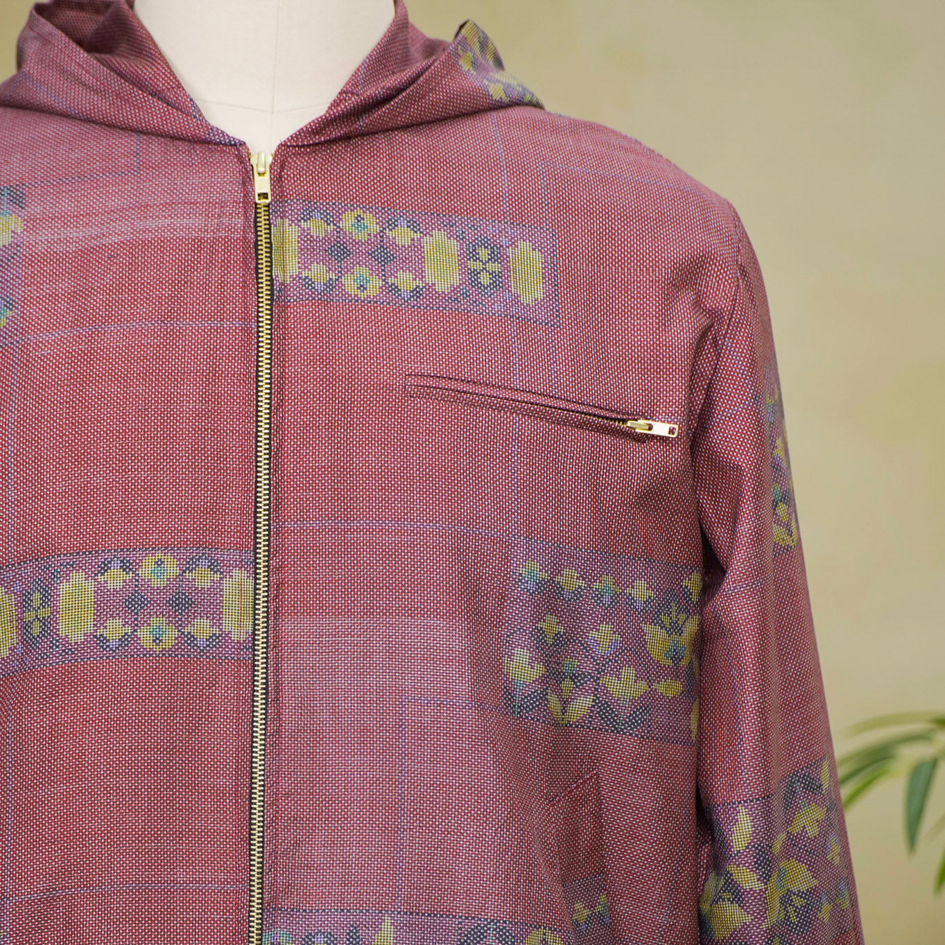 Premium On-hand: Red Loose Fit Oshima Men's Bomber Jacket | LBJ8358M | Large