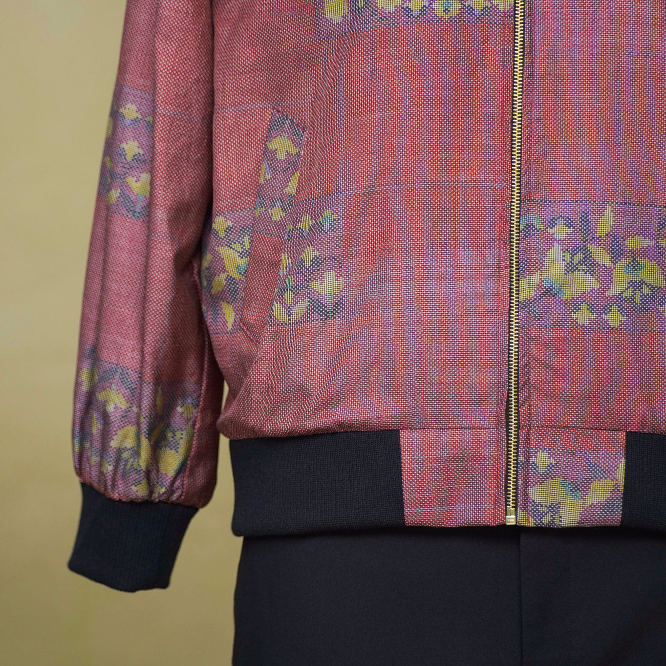 Premium On-hand: Red Loose Fit Oshima Men's Bomber Jacket | LBJ8358M | Large