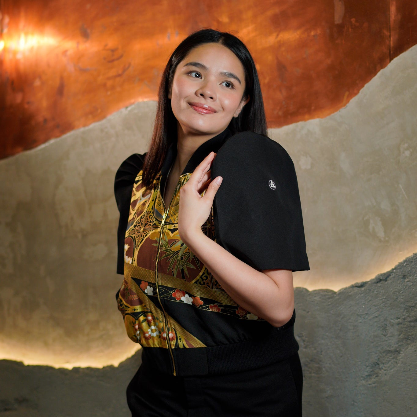 On-hand item: Filipiniana Bomber Jacket | Black | FBJ8359M | Large (SO M)