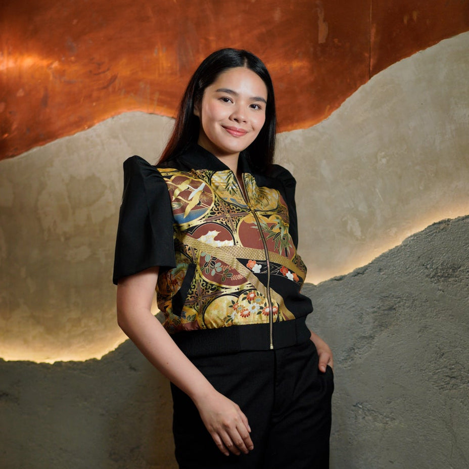 On-hand item: Filipiniana Bomber Jacket | Black | FBJ8359M | Large (SO M)