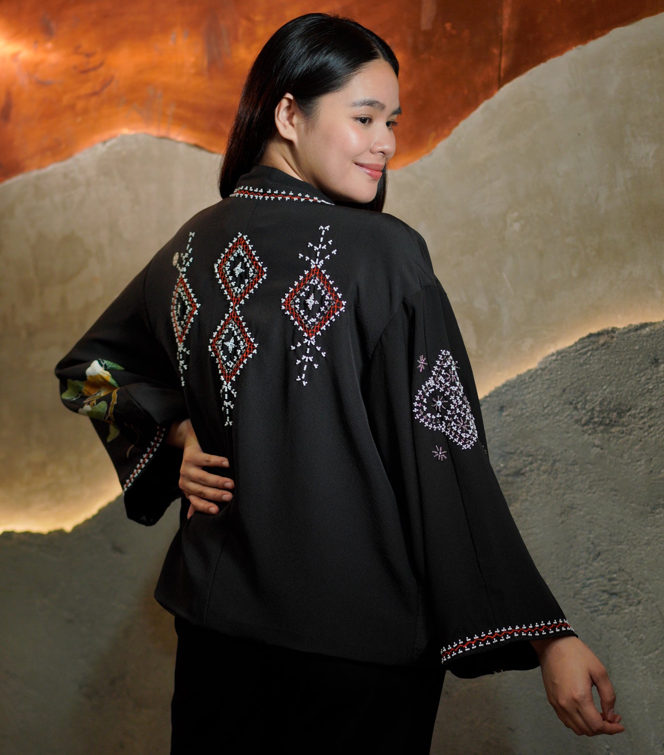 On-hand: Black Beaded Blazer | BB8346 | 2P (SO M)