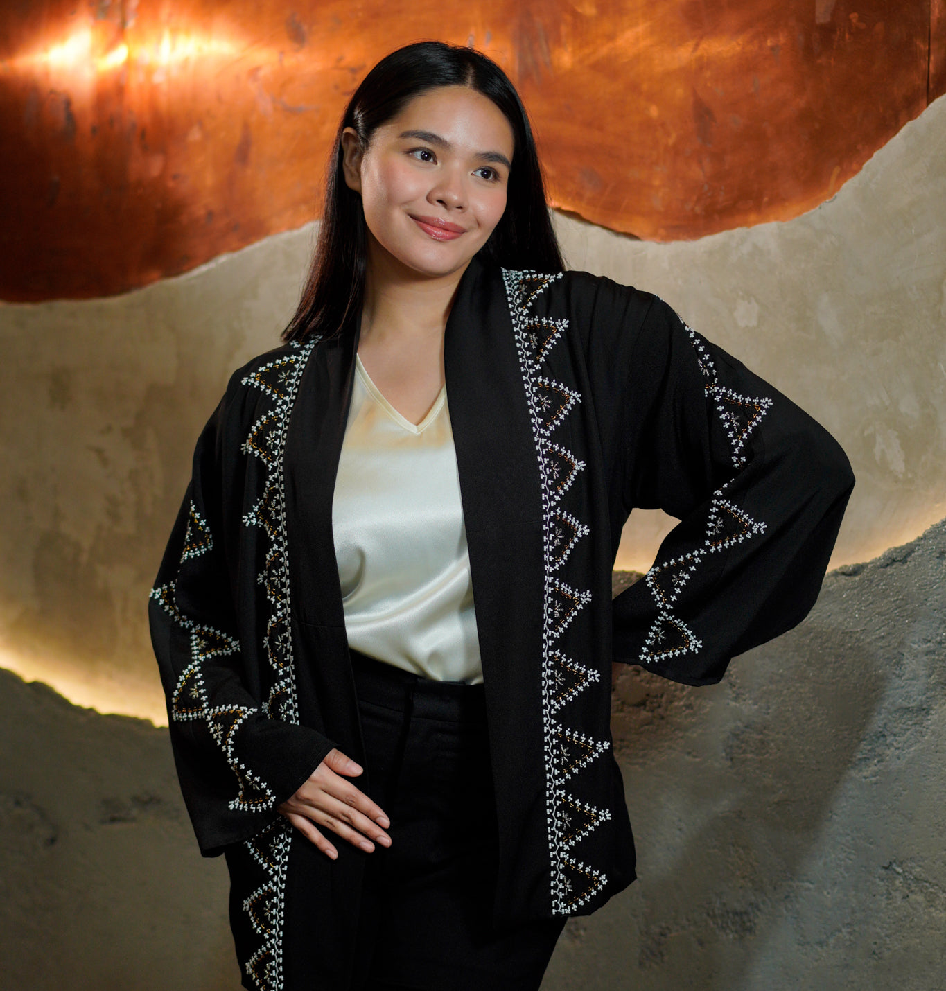 On-hand: Black Beaded Blazer | BB8347 | 1T (SO M)
