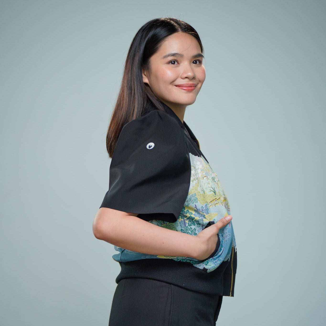 On-hand item: Filipiniana Bomber Jacket | Black | FBJ8361M | XL (SO M)