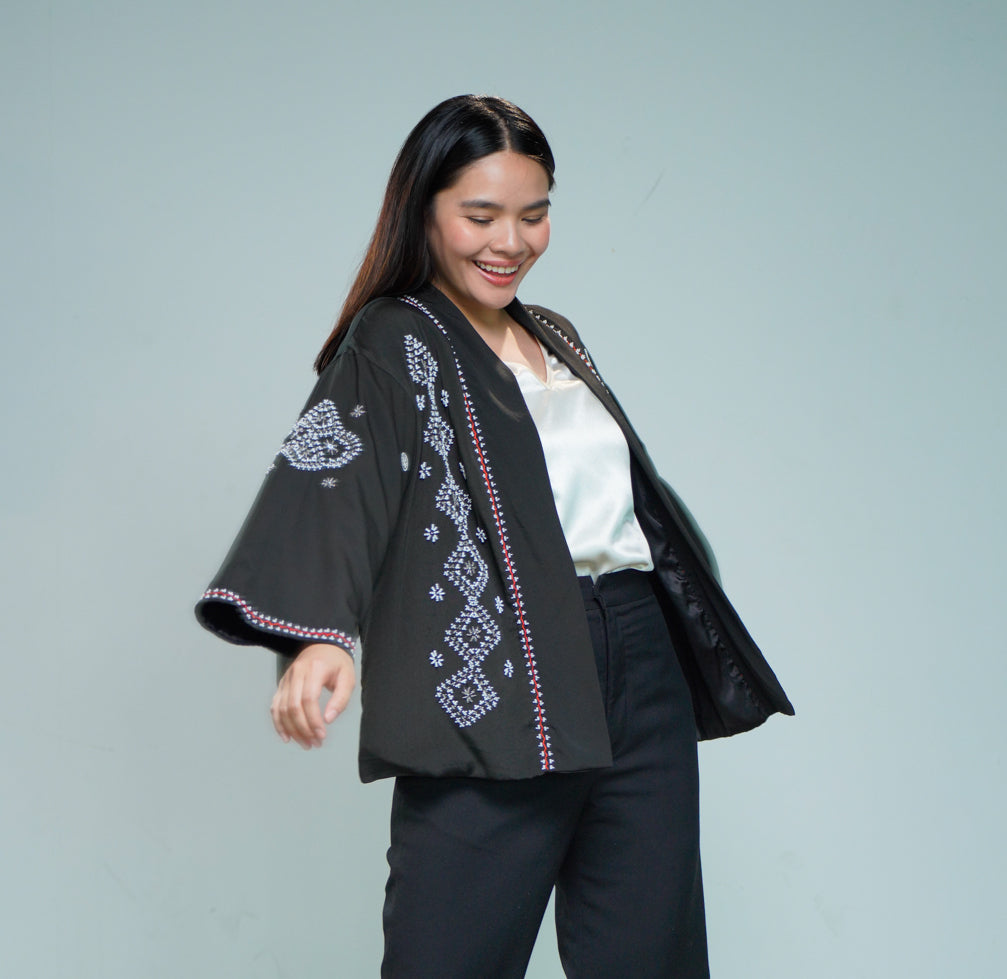 On-hand: Black Beaded Blazer | BB8346 | 2P (SO M)