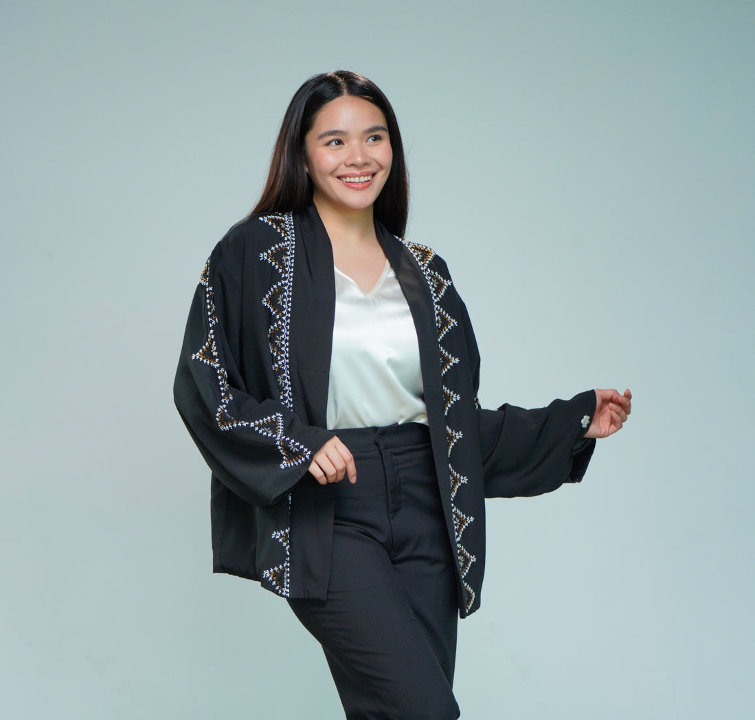 On-hand: Black Beaded Blazer | BB8347 | 1T (SO M)