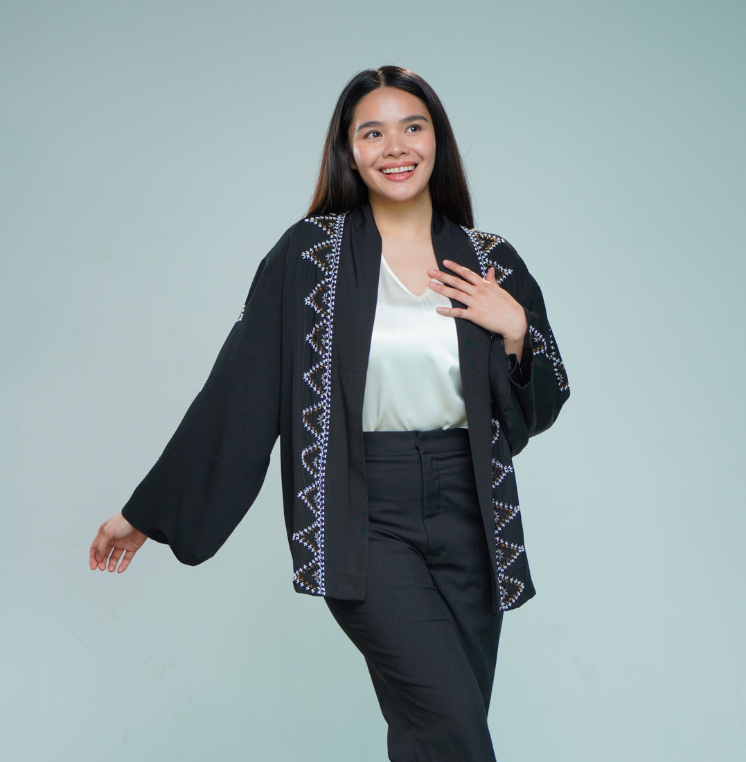 On-hand: Black Beaded Blazer | BB8347 | 1T (SO M)