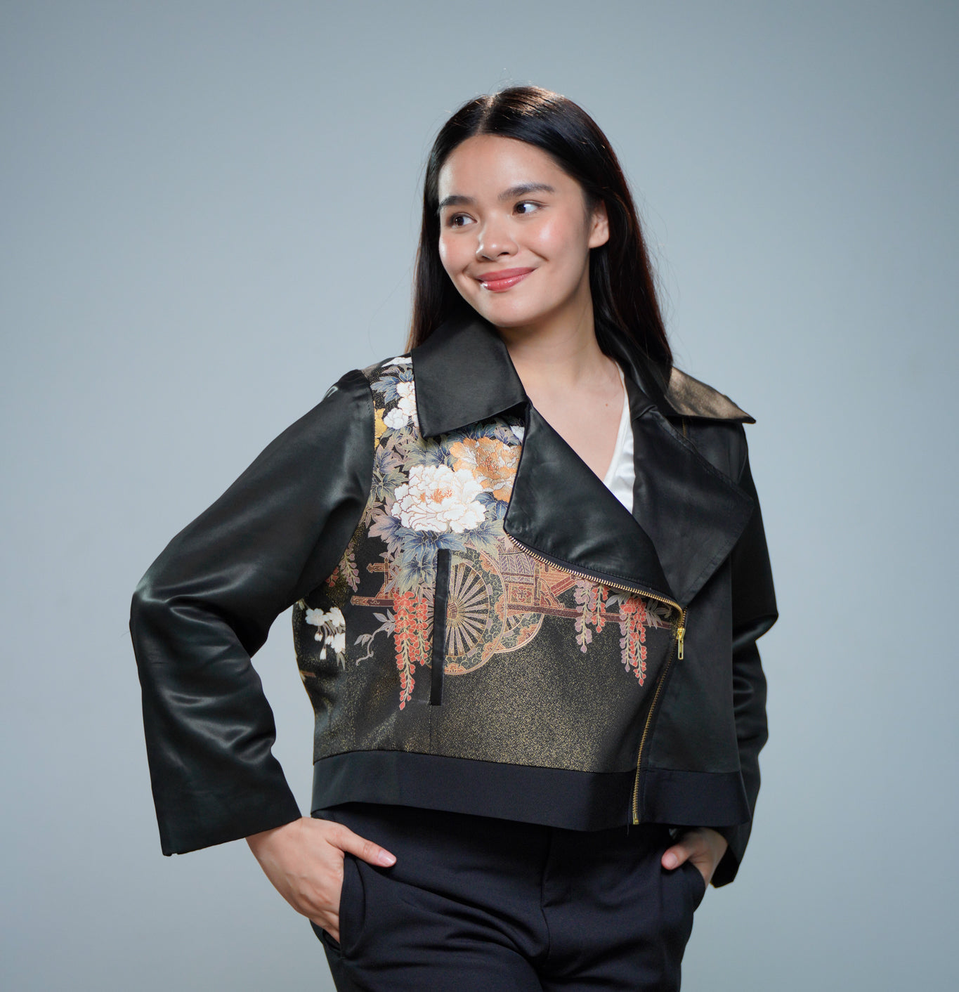 Coming Soon - On-hand: Silk Leather Biker Jacket | XL | SBK8459