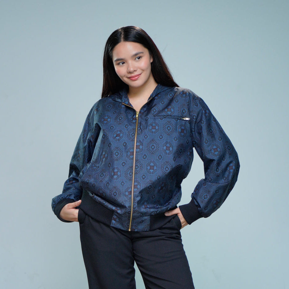 Premium On-hand: Blue Loose Fit Oshima Men's Bomber Jacket | LBJ8341M | Large