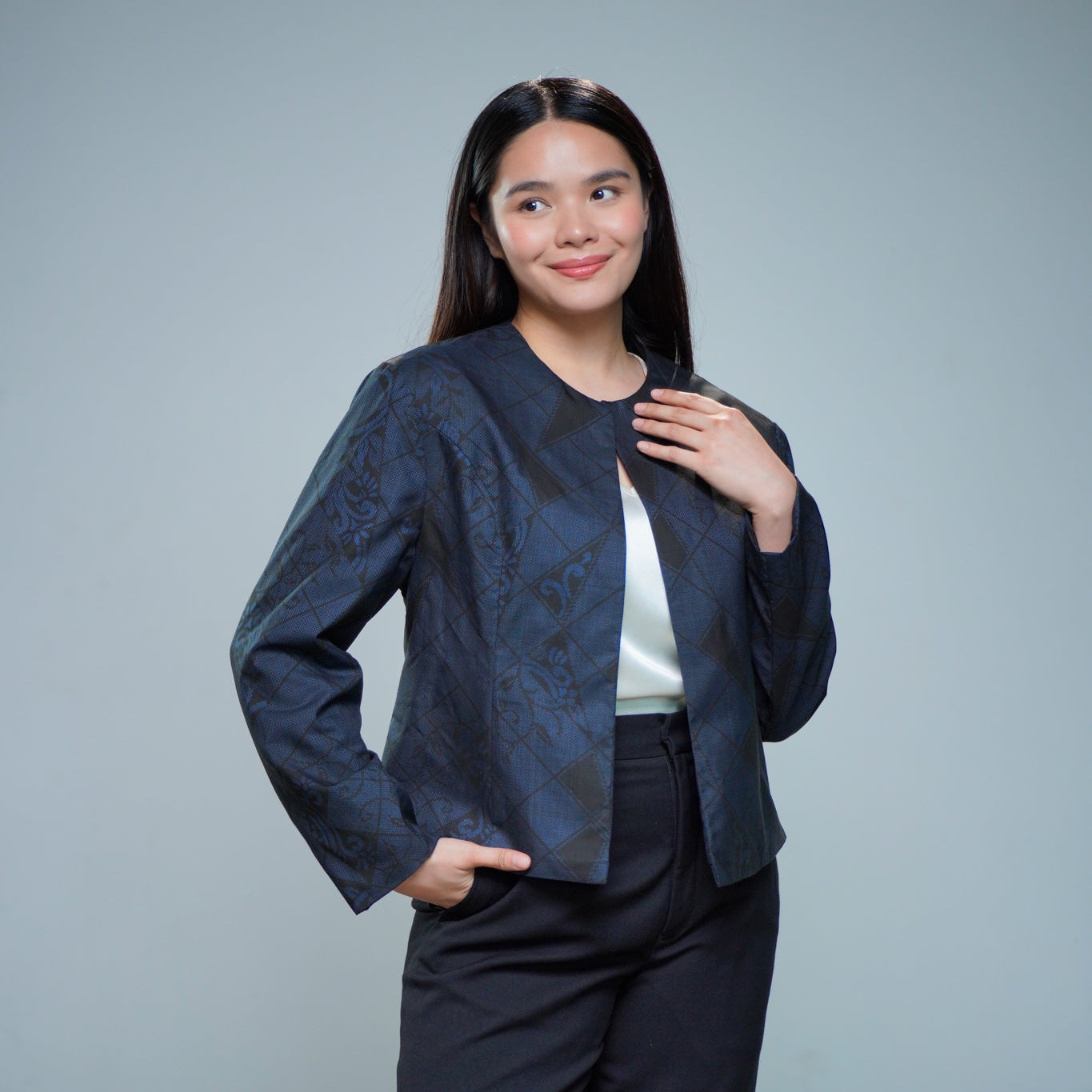 On-hand item: Blue Oshima Office Blazer (SO M)