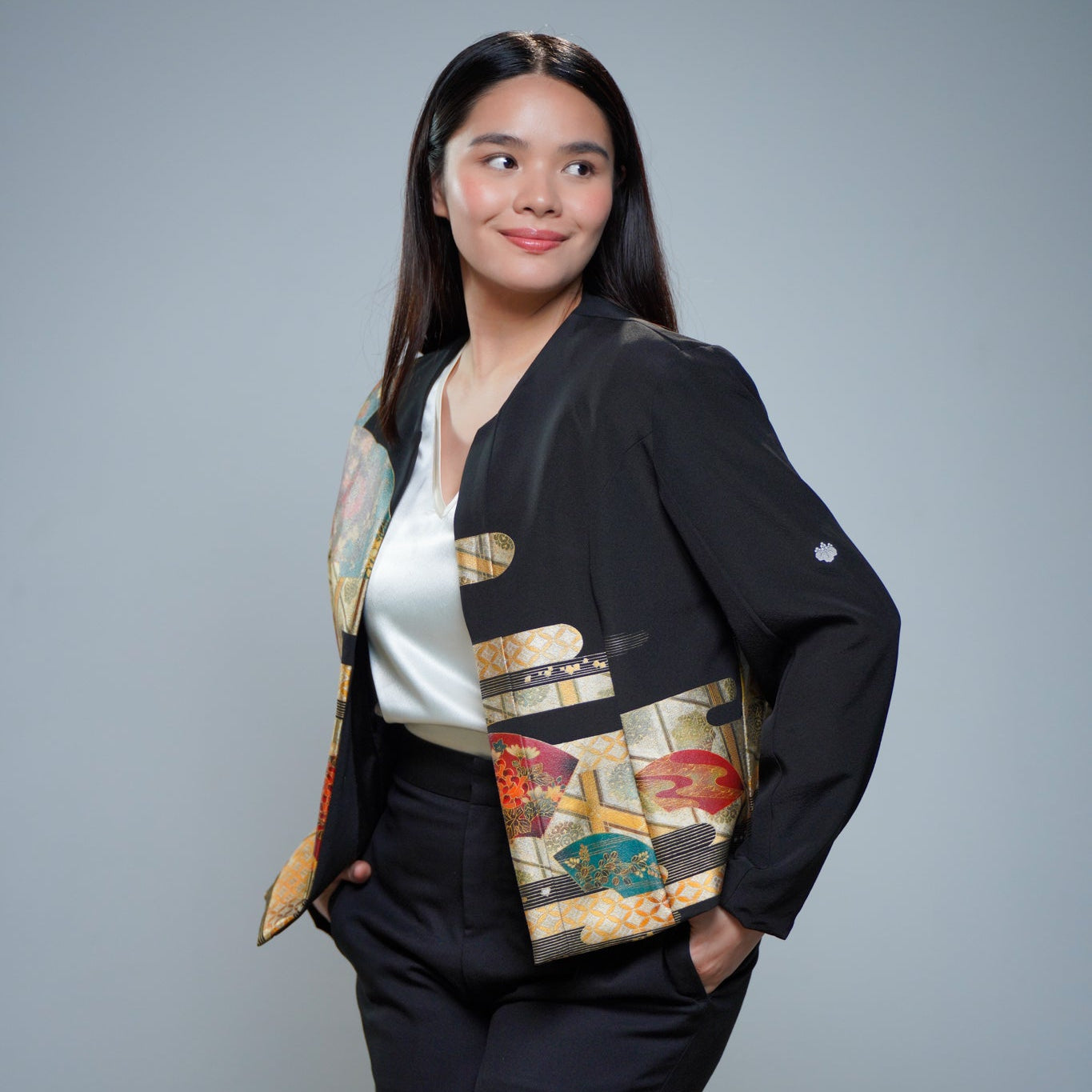 Premium On-hand item: Black Office Blazer | OFB6296 | Large