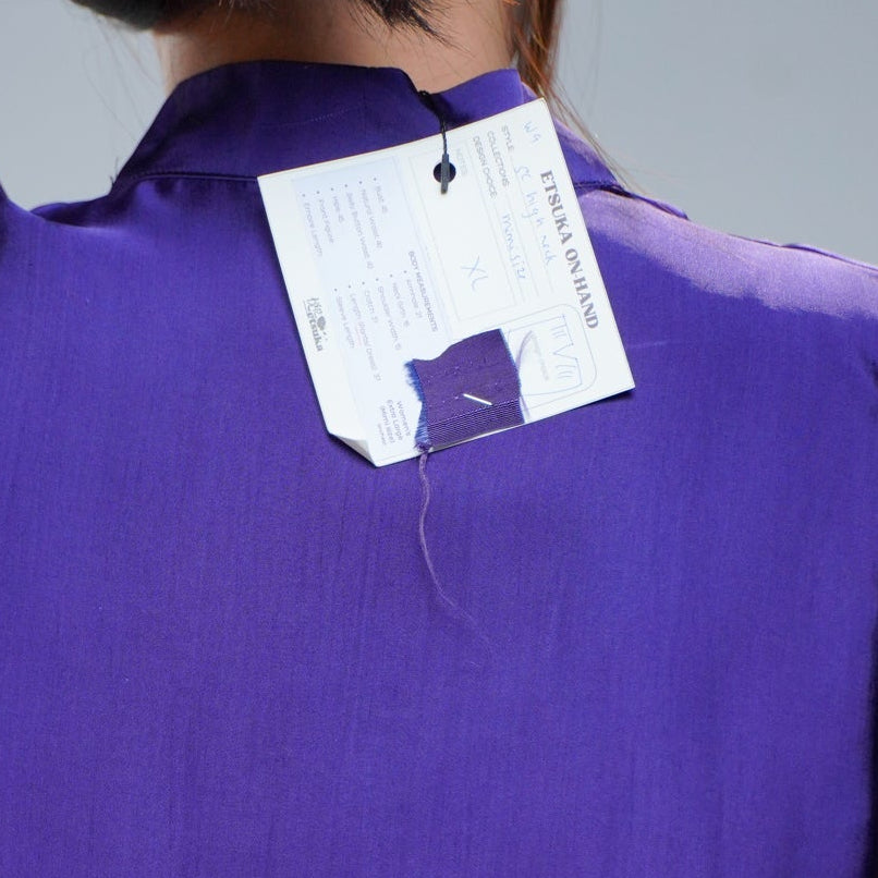 On-hand item: Violet Silk Cotton High neck top | XL