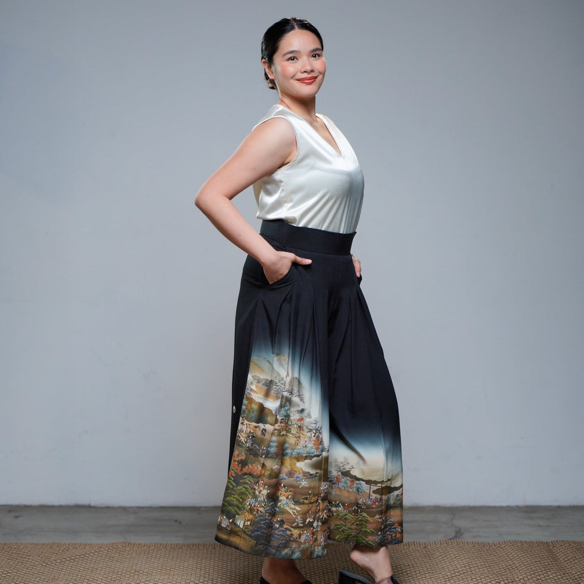 Premium On-hand: Black Hakama Pants | HKP8115A | XLB