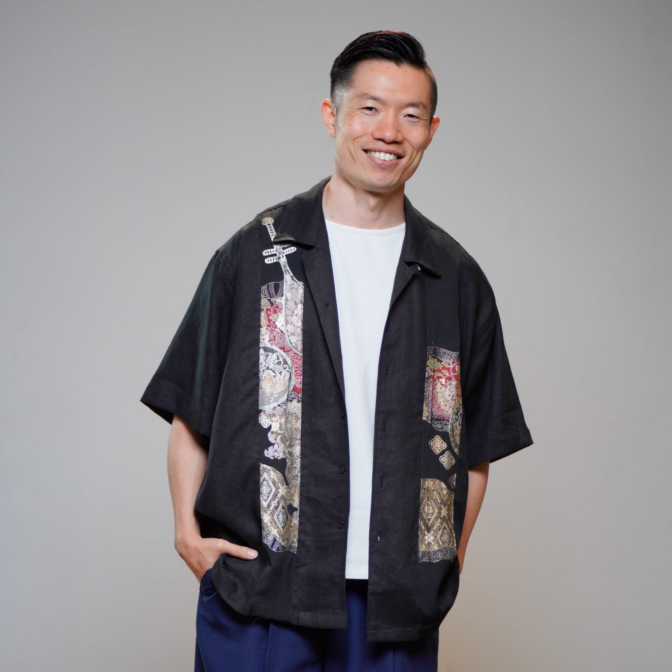 Premium On-hand: Black Men's Linen Polo | XL (SO M)