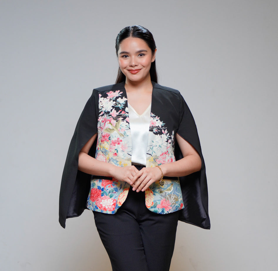 Premium On-hand: Cape Blazer | CB5447 | Black | Large