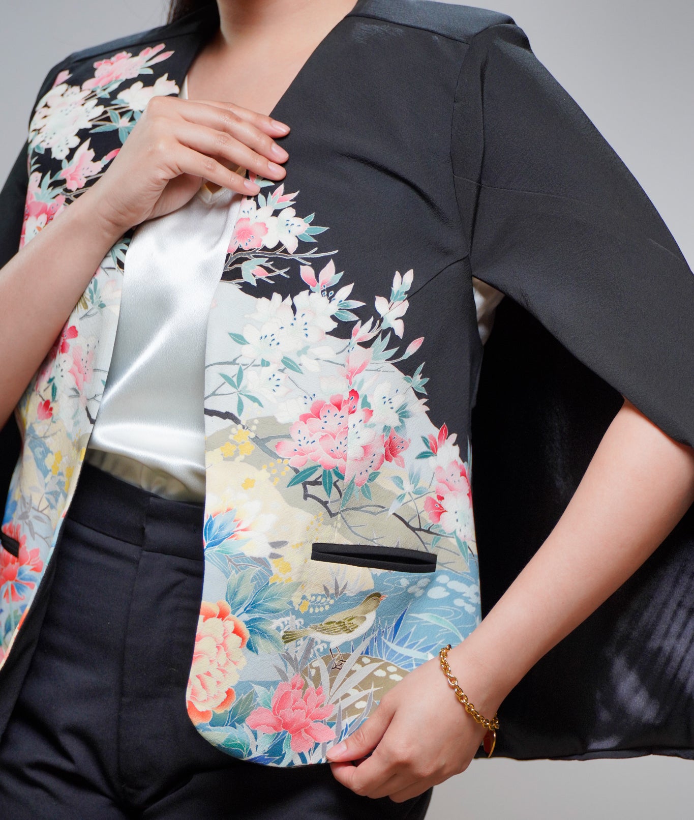 Premium On-hand: Cape Blazer | CB5447 | Black | Large