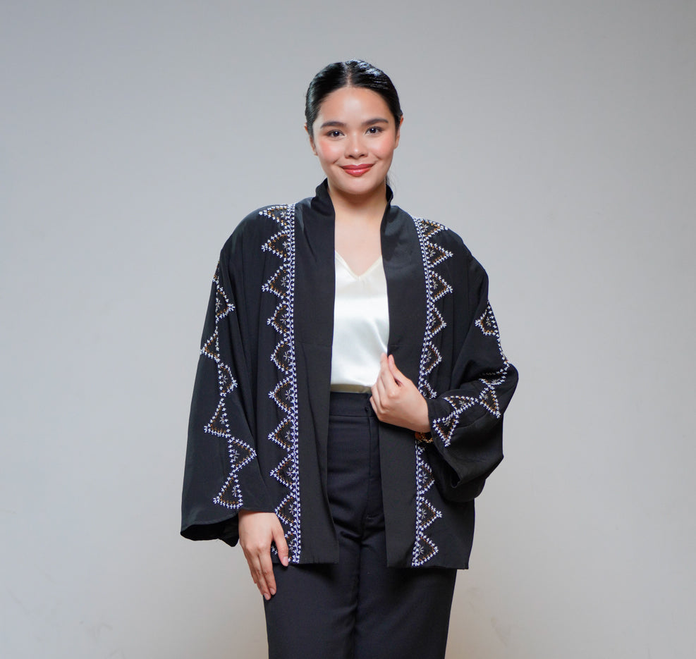 On-hand: Black Beaded Blazer | BB8347 | 1T (SO M)