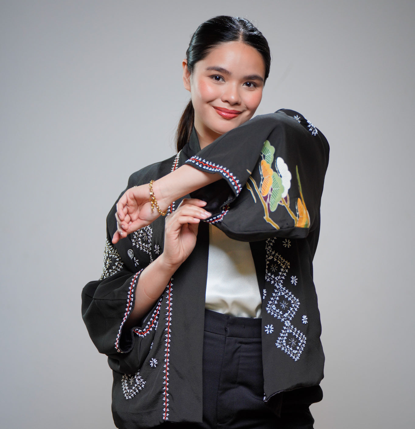 On-hand: Black Beaded Blazer | BB8346 | 2P (SO M)