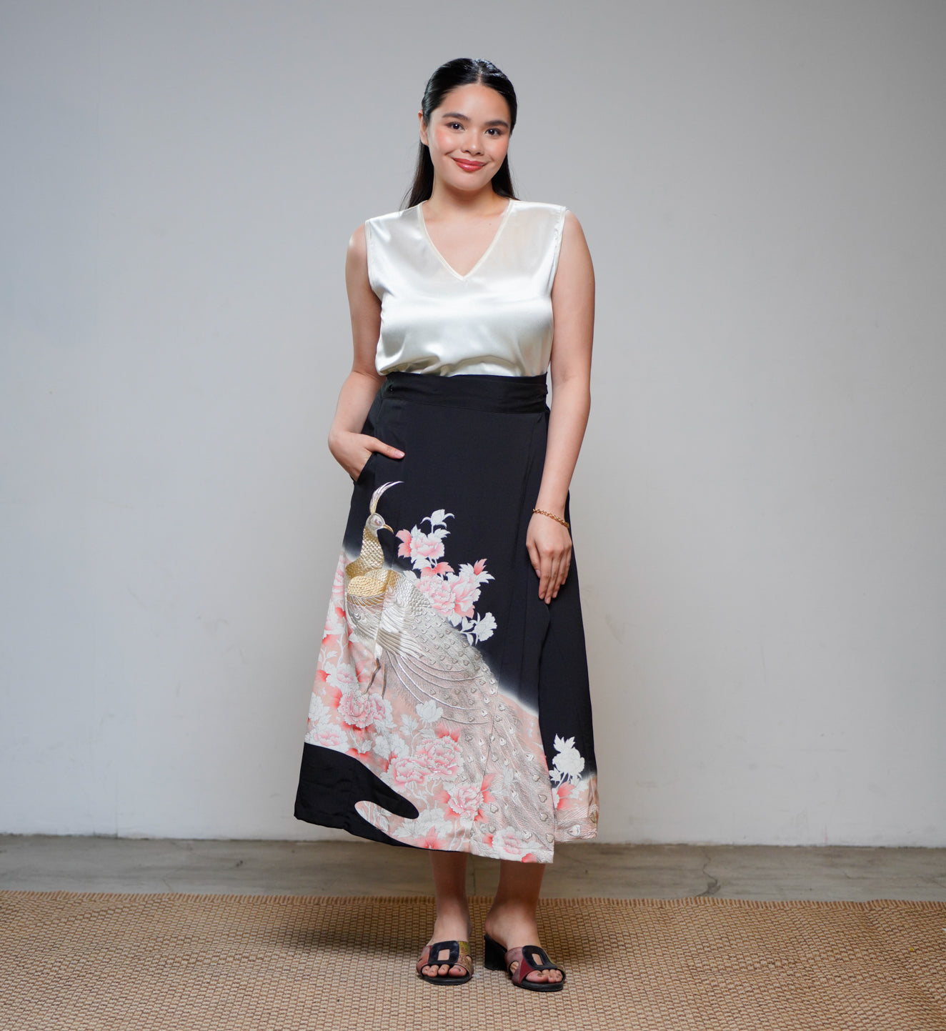 Premium On-hand: Black Wrap Skirt | 1P | WS8143Y