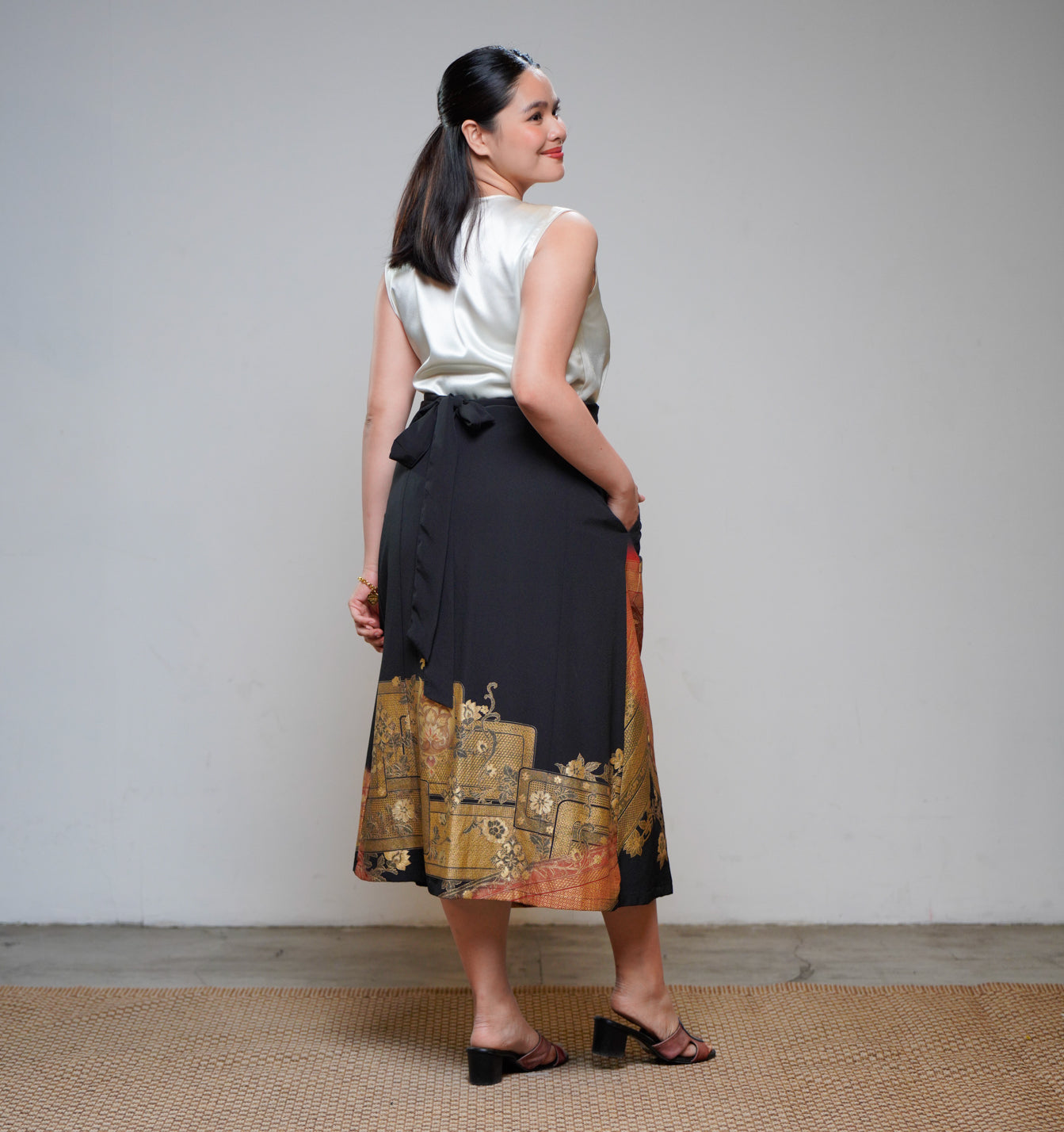 Premium On-hand: Black Wrap Skirt | 2P | WS4128 (SO M)
