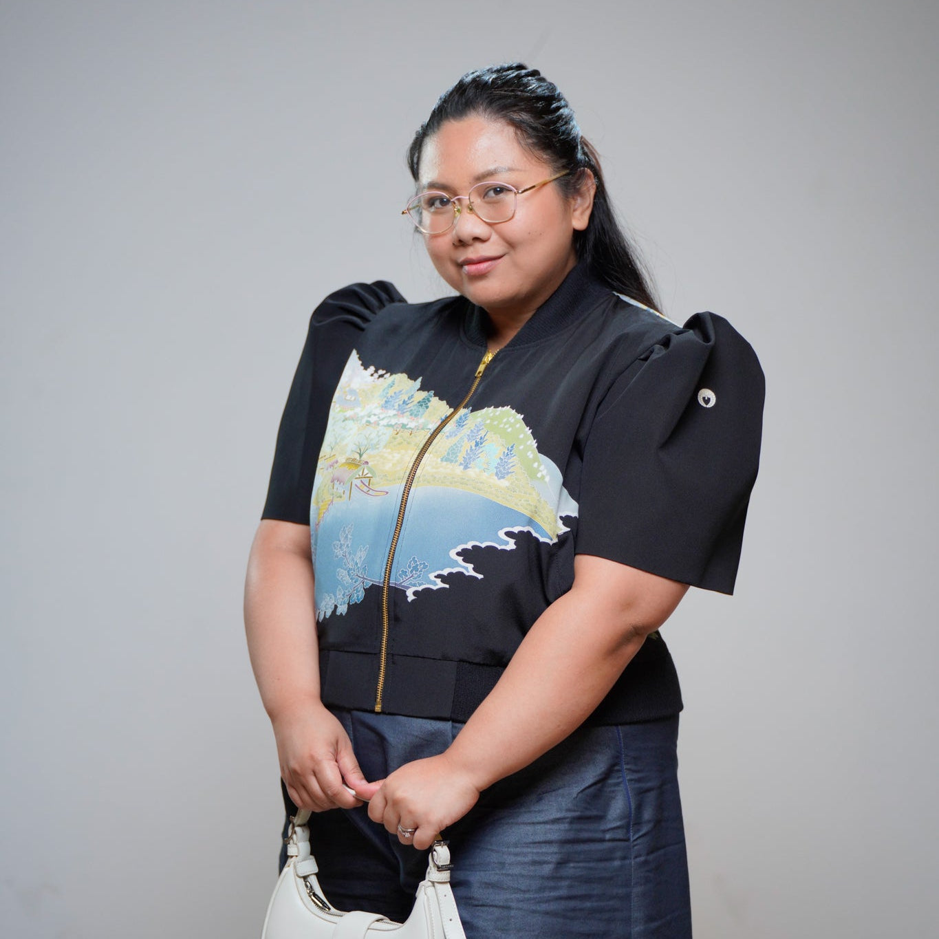 On-hand item: Filipiniana Bomber Jacket | Black | FBJ8361M | XL (SO M)