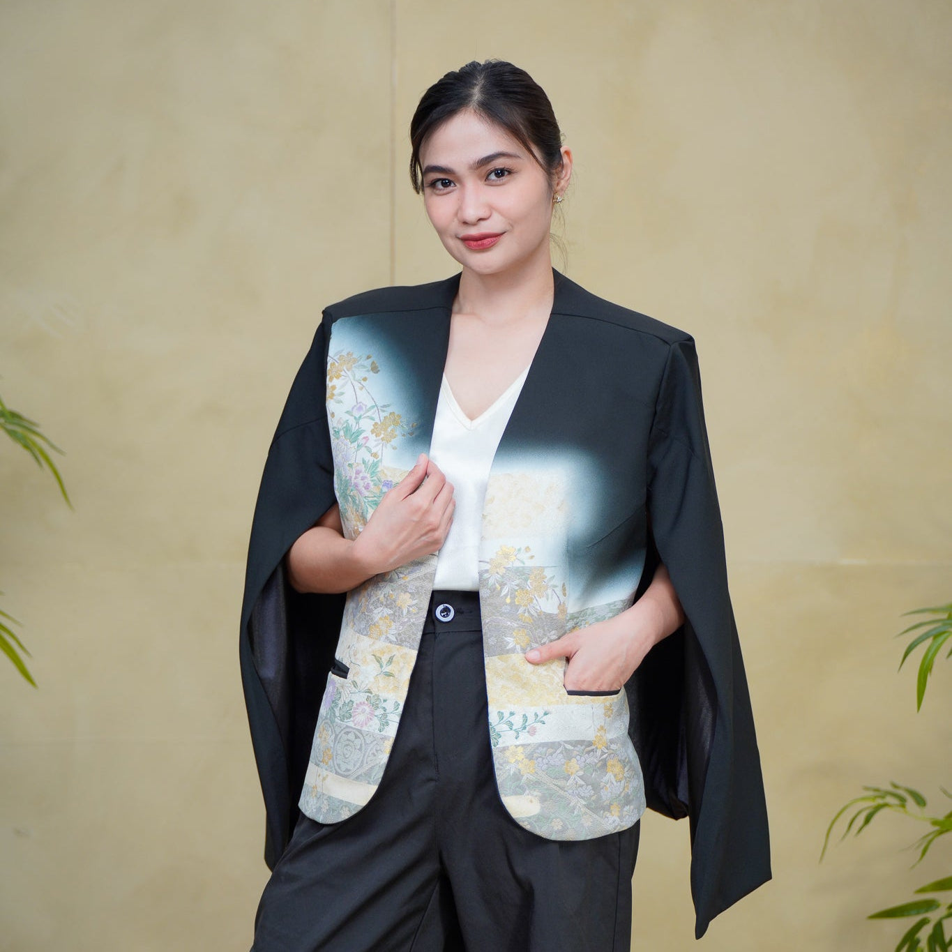 Premium On-hand: Cape Blazer | CB5443 | Black | XL