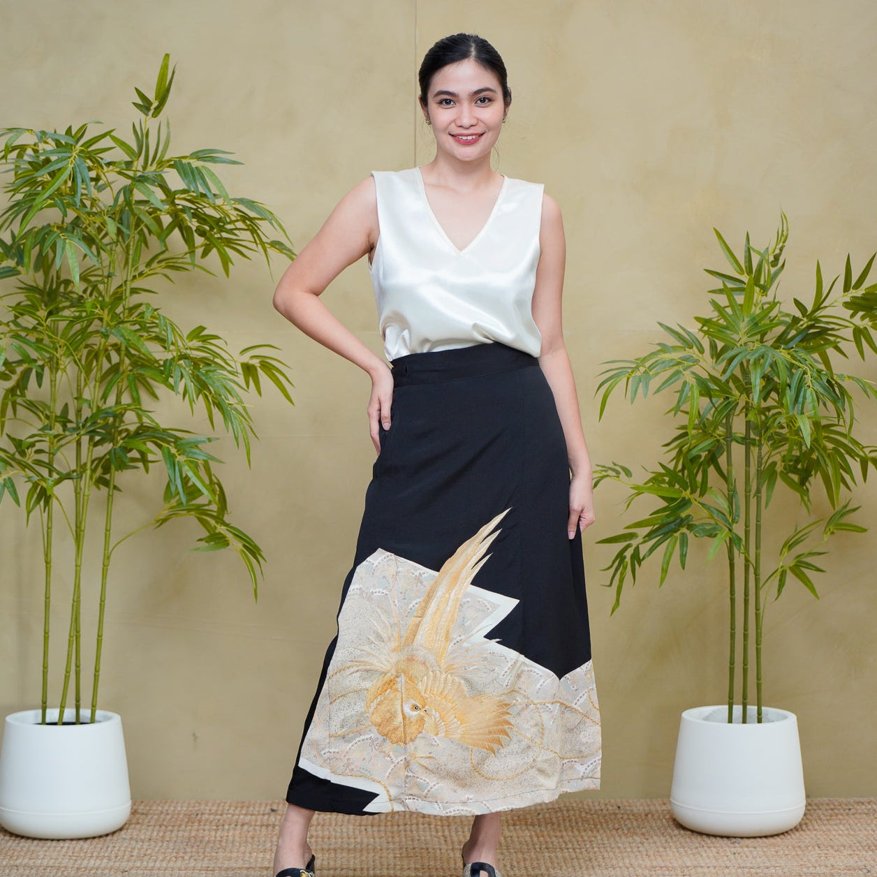 Premium On-hand: Black Wrap Skirt | 2P | WS8142Y