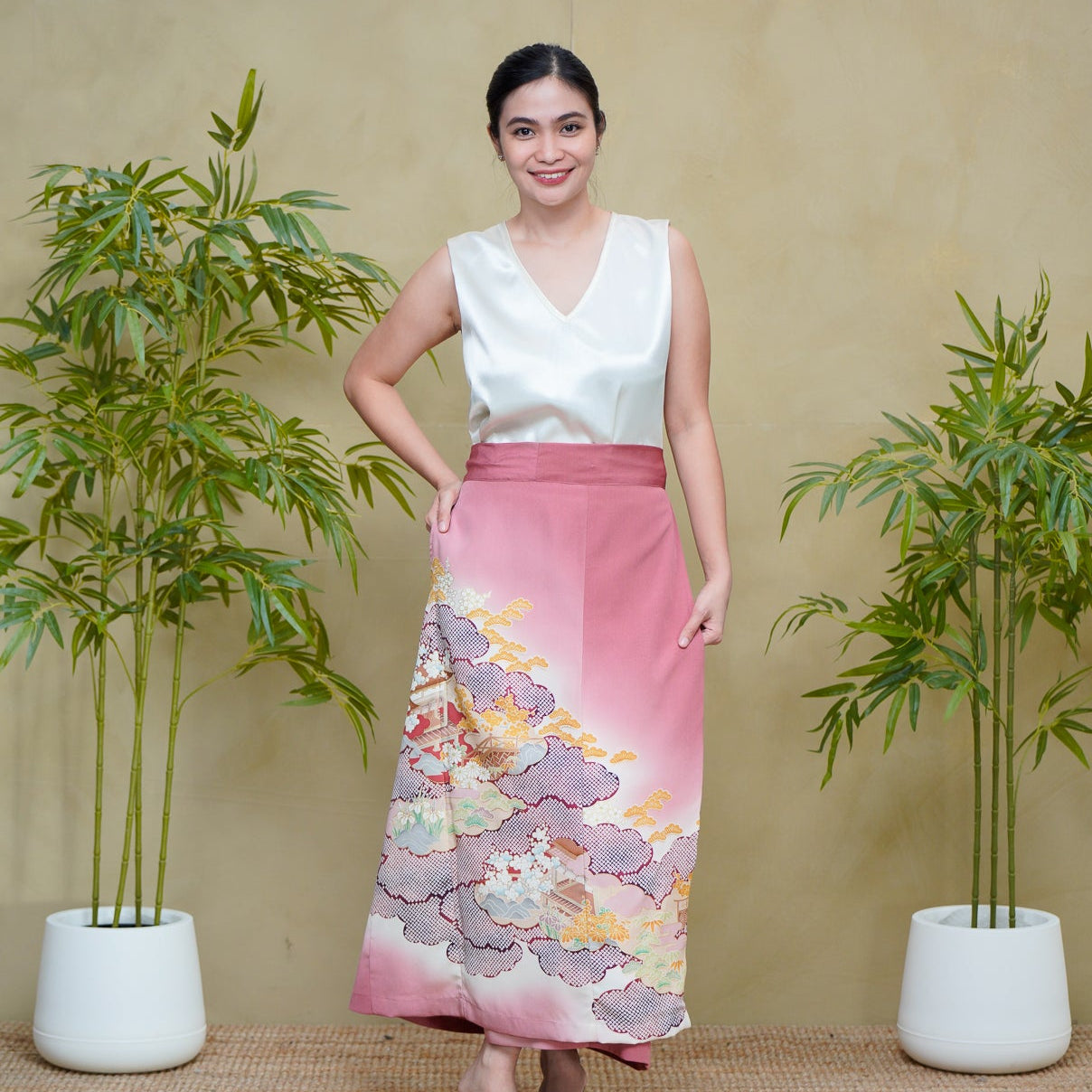 Premium On-hand: Pink Wrap Skirt | 2P | WS8396Y
