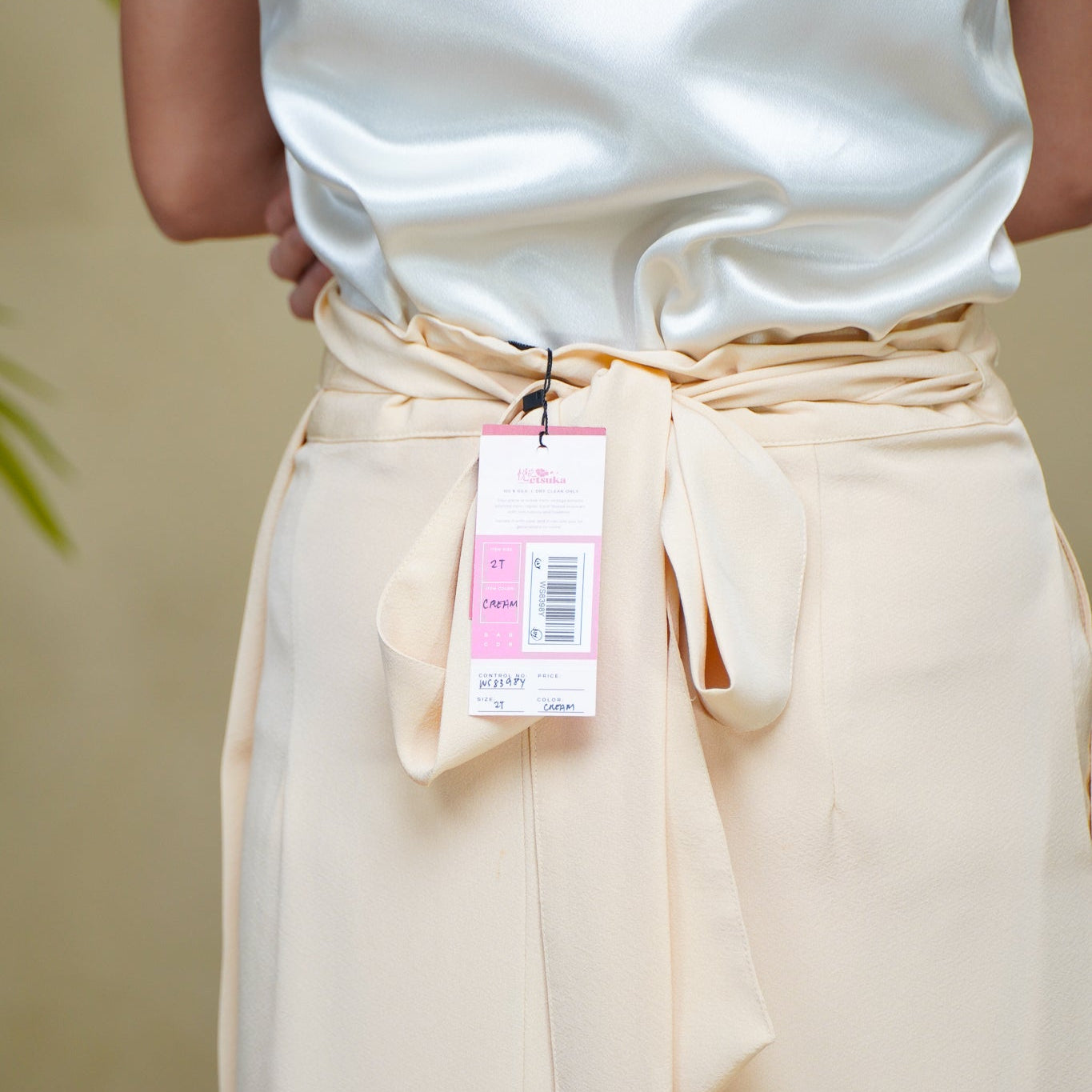 Yuzen Premium On-hand: Cream Wrap Skirt | 2T | WS8398Y